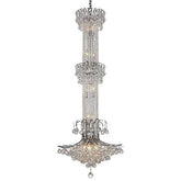 Asfour Crystal - Empire Chandelier - 17 Bulbs - Chrome - Ball Clear